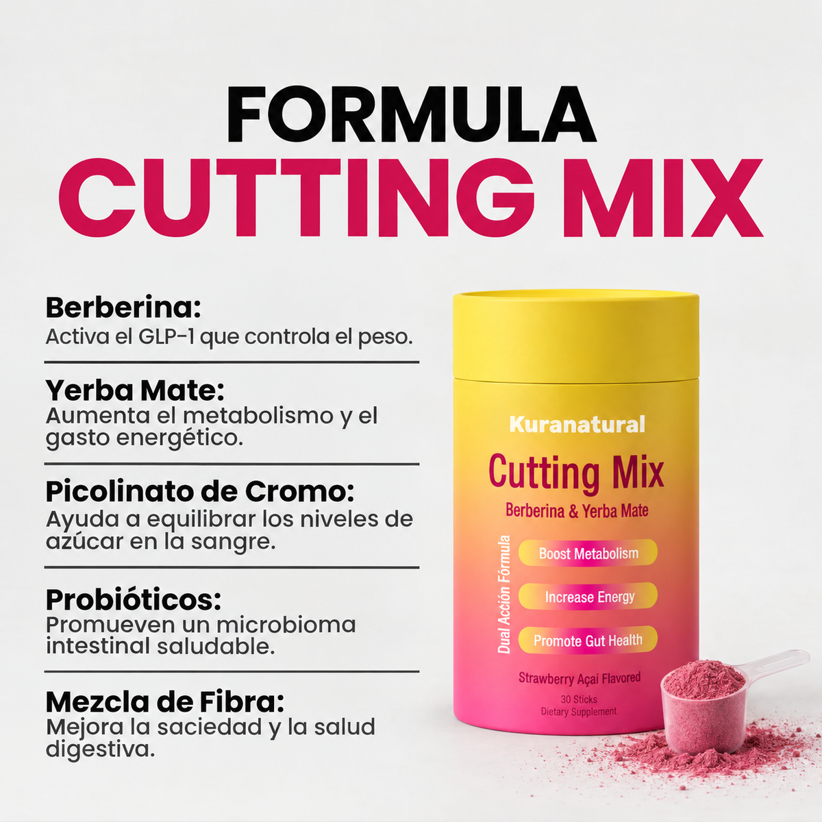 Cutting Mix | Control de antojos + apoyo metabólico - Dale 7 días a tu cuerpo y empezá a ver el cambio