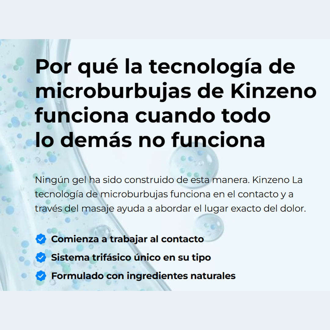 KINZENO - Gel para dolores articulares - Resultados visibles en 5 días